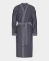 Majestic Men's La Paz Woven Waffle Knit Robe
