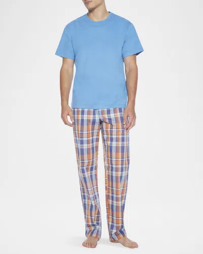Majestic Men's Lessons In Color Crew And Pant Pajama Set In Multi