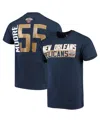 Majestic Men's  E'twaun Moore Navy New Orleans Pelicans Vertical Name And Number T-shirt In Navy