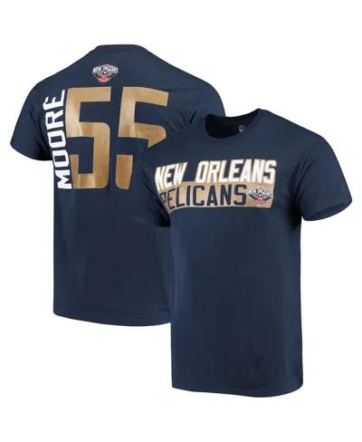Majestic Men's  E'twaun Moore Navy New Orleans Pelicans Vertical Name And Number T-shirt