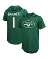 Majestic Men's  Threads Ahmad Sauce Gardner Heather Green New York Jets Player Name And Number Tri-bl In Heather Green