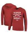 Majestic Men's  Threads Scarlet Distressed San Francisco 49ers Super Bowl Lviii Tri-blend Soft Hand L In Scarlet
