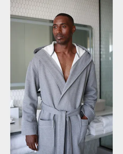 Majestic Men's Montauk Hooded Fleece Robe In Grey