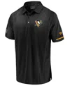 Majestic Men's Pittsburgh Penguins Rinkside Pro Polo In Black,gold