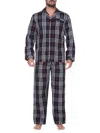 MAJESTIC MEN'S RESIDENCE 2-PIECE RELAXED FIT PLAID PAJAMA SET
