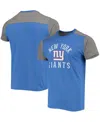 Majestic Men's Royal, Gray New York Giants Field Goal Slub T-shirt In Royal Blue,gray