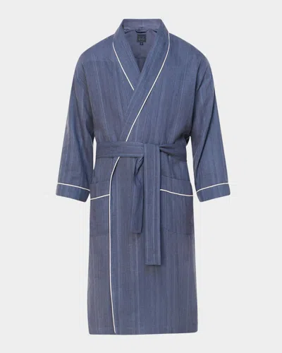 MAJESTIC MEN'S SUMMER WOVEN SHAWL ROBE