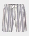 Majestic Men's Summer Woven Stripe Lounge Shorts