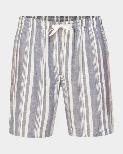 Majestic Men's Summer Woven Stripe Lounge Shorts