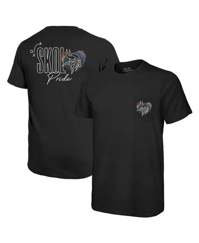 Majestic Men's Threads Black Minnesota Vikings Pride Pocket T-shirt