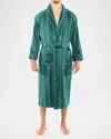 Majestic Men's Ultra Lux Jacquard Shawl Robe In Evergreen