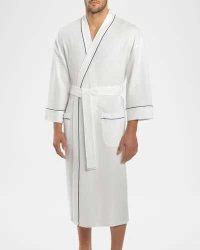 MAJESTIC MEN'S WAFFLE KNIT KIMONO ROBE
