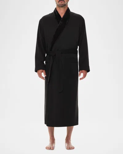 Majestic Men's Westmount Microfiber-lined Robe In Black