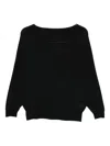 Majestic Merino Wool Sweatshirt In Black