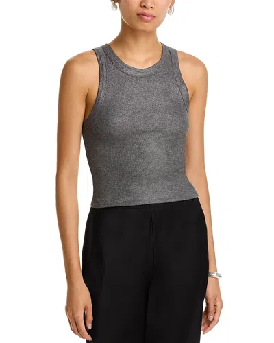 Majestic Met Baby Rib Tank Top In Gray