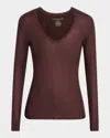 Majestic T-shirts In Metal Aubergine