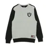 Majestic Mlb Tobias Small Logo Crew Oakrai Men's Lightweight Crewneck Sweatshirt In Gray