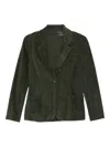 Majestic One-button Two-pocket Jacket In Green
