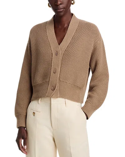Majestic Open Knit Cardigan In Neutral