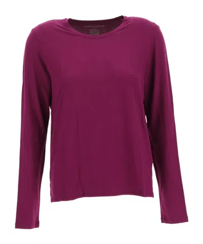Majestic Open-necked Black Shirt In Red