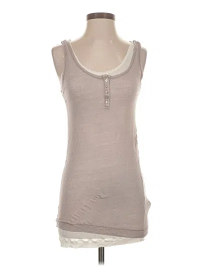 Pre-owned Majestic Paris Tank Top Gray Scoop Neck Tops