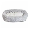 Majestic Pet Charlie Sherpa Bagel Pet Bed In Gray