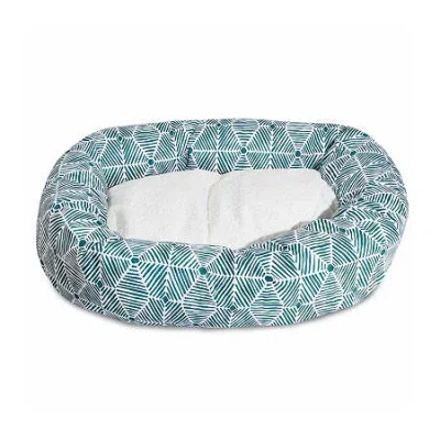 Majestic Pet Charlie Sherpa Bagel Pet Bed In Green