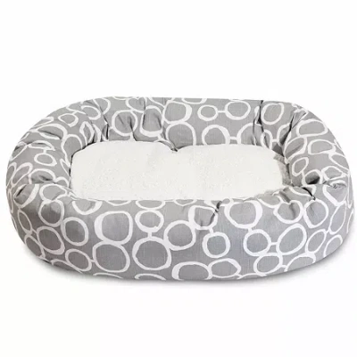 Majestic Pet Fusion Sherpa Bagel Pet Bed In Gray