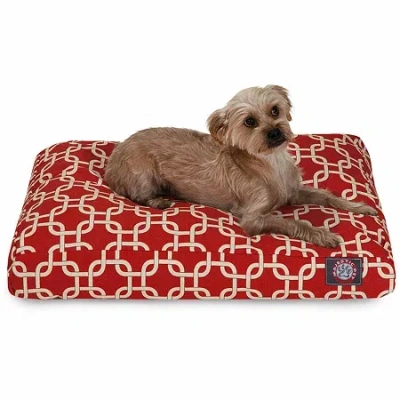 Majestic Pet Links Rectangle Pet Bed In Red