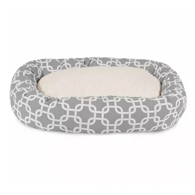 Majestic Pet Links Sherpa Bagel Pet Bed In Gray