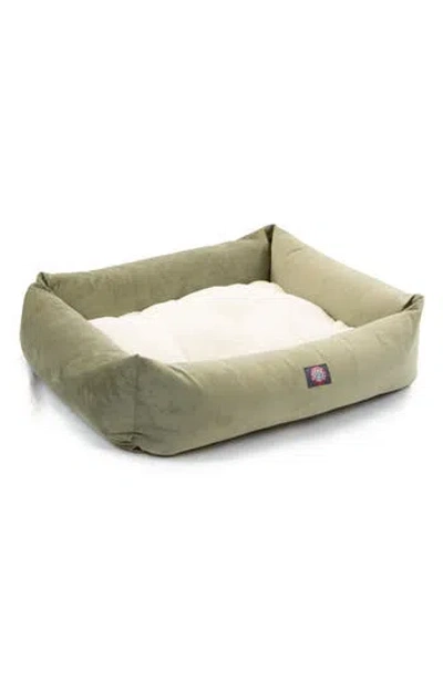 Majestic Pet Luxe Bagel Dog Bed In Sage