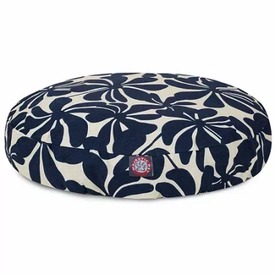 Majestic Pet Plantation Round Pet Bed In Blue