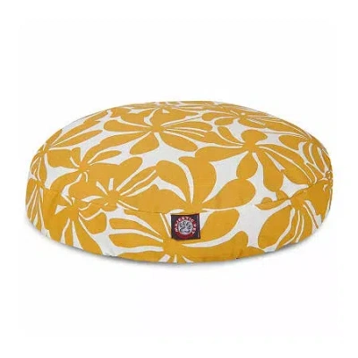 Majestic Pet Plantation Round Pet Bed In Yellow