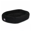 Majestic Pet Suede Bagel Pet Bed In Black