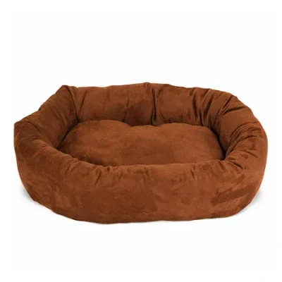 Majestic Pet Suede Bagel Pet Bed In Brown