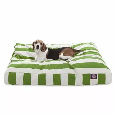 Majestic Pet Vertical Stripe Rectangle Pet Bed In Green