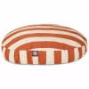 Majestic Pet Vertical Stripe Round Pet Bed In Orange