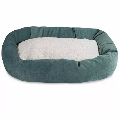 Majestic Pet Villa Collection Sherpa Bagel Pet Bed In Blue