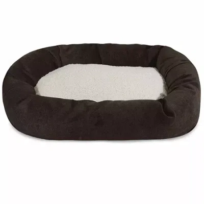 Majestic Pet Villa Collection Sherpa Bagel Pet Bed In Gray
