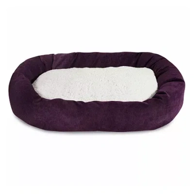 Majestic Pet Villa Collection Sherpa Bagel Pet Bed In Purple