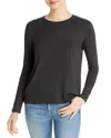 Majestic Pleat Back Tee In Anthra