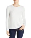 Majestic Pleat Back Tee In Milk