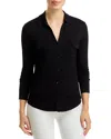 Majestic Soft Touch Button-down Shirt With Pockets In Noir