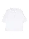 Majestic Oversized Viscose Polo Shirt In White