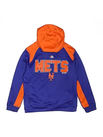 Pre-owned Majestic Kids' Pullover Hoodie In Orange