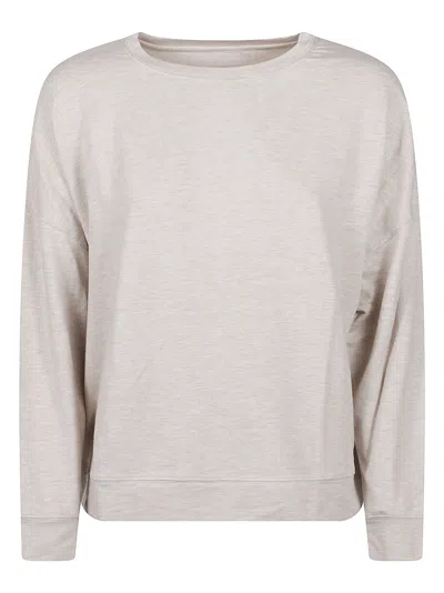 Majestic Relaxed Fit Cropped Sweatshirt In Neutral
