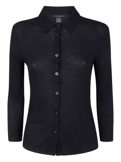 MAJESTIC RIBBED-KNIT SHIRT