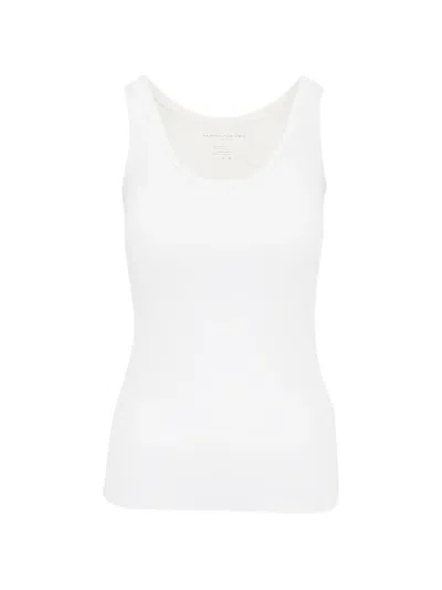 Majestic Ribbed Tank Top In Red