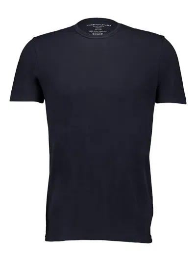 Majestic Round Neck Shirt In Blue