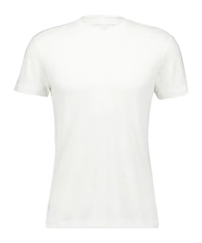 Majestic Round Neck Short Sleeve T-shirt In White